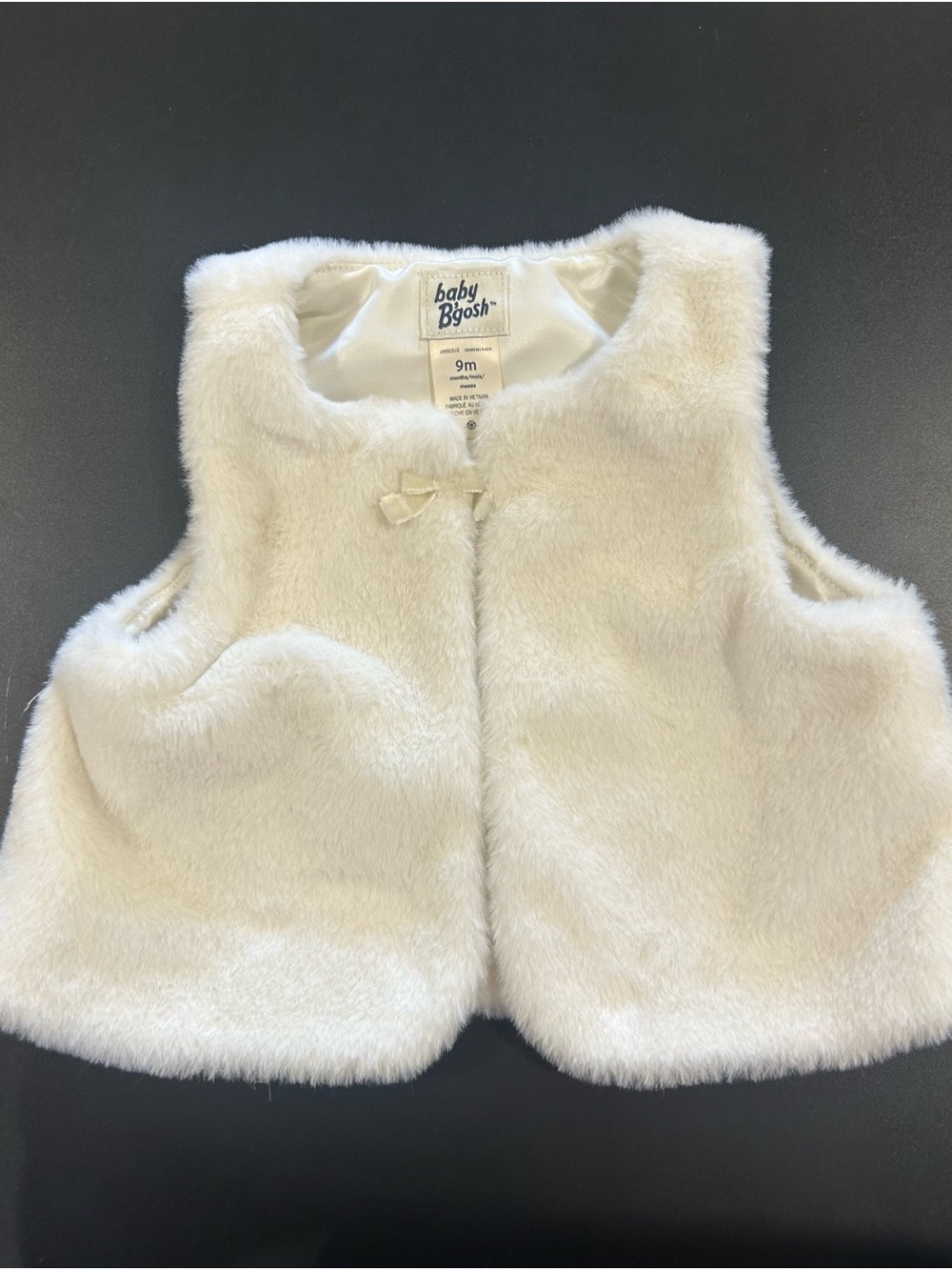 Baby B'gosh Cream Faux Fur Baby Vest